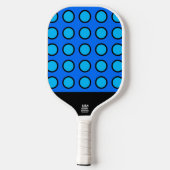 Fun Vivid Zwei-Tone-Blau-Raster-Muster Pickleball Schläger (Rückseite)