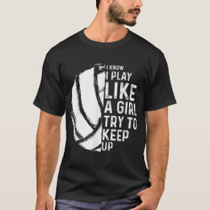 Fun Volleyball Design Mädchen Frauen Jugend Tee Sp