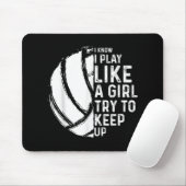 Fun Volleyball Design Mädchen Frauen Jugend Tee Sp Mousepad (Mit Mouse)