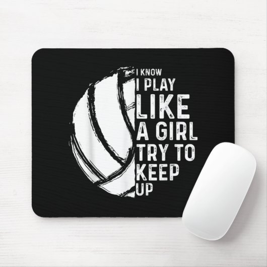 Fun Volleyball Design Mädchen Frauen Jugend Tee Sp Mousepad (Mit Mouse)