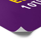 Fun Volleyball Girl Birthday Poster (Ecke)