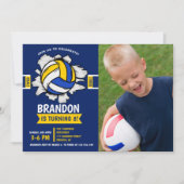 Fun Volleyball Kids Birthday Einladung (Vorderseite)
