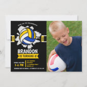 Fun Volleyball Kids Birthday Einladung (Vorderseite)