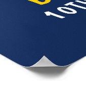 Fun Volleyball Kids Birthday Poster (Ecke)