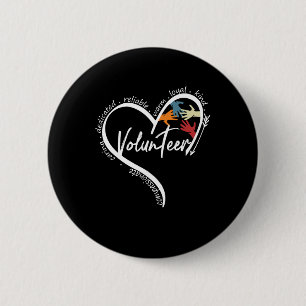 Fun Volunteer Graphic T-Shirts kehrt zur School Ar Button