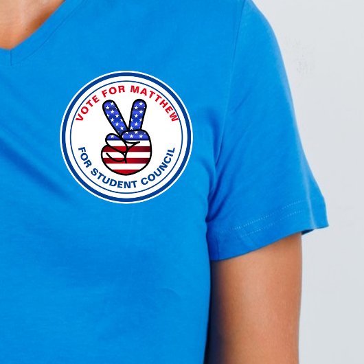 Fun Vote for Class President Runder Aufkleber