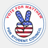 Fun Vote for Class President Runder Aufkleber (Vorderseite)
