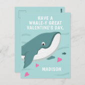 Fun Wal anpassbare Valentine Postkarte (Vorne/Hinten)