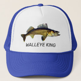 Fun "Walleye King" Trucker Hat Truckerkappe