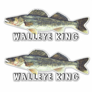 Fun Walleye König Aufkleber