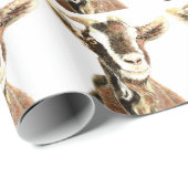 Fun Wasserfarbe Alte Ziege Spaß Art Geschenkpapier (Rolleneckpunkt)