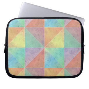 Fun Wasserfarbe geometrische Kunstdreiecke Laptopschutzhülle