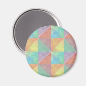 Fun Wasserfarbe geometrische Kunstdreiecke Magnet (Vorderseite/Rückseite)