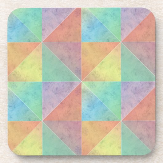 Fun Wasserfarbe geometrische Kunstdreiecke Untersetzer (Vorderseite)