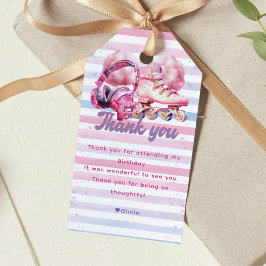 Fun Wasserfarbe Roller Blade Geburtstag Geschenkanhänger