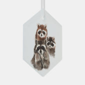 Fun Wasserfarbe Spaß Familie Freunde Tierart Ornament Aus Glas (Vorderseite Rechts)