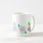 Fun Wasserfarbe violette Blumen Kaffeetasse (VorderseiteRechts)