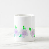 Fun Wasserfarbe violette Blumen Kaffeetasse (Mittel)