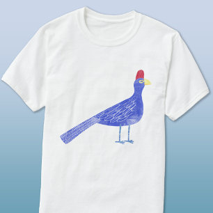 Fun Watercolor Bird Art Lady Ross Turaco T-Shirt