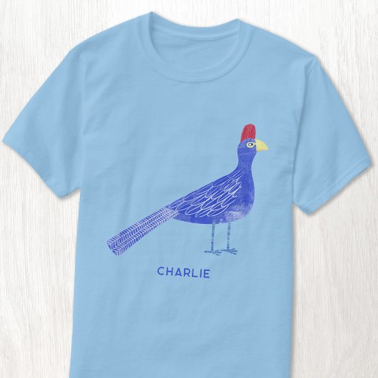 Fun Watercolor Bird Art Personalisiert T-Shirt