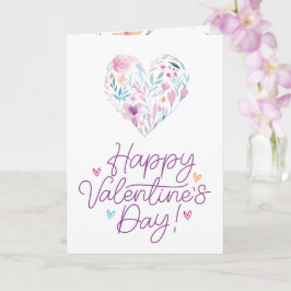 Fun Watercolor Blume Herzlichen Glückwunsch Valent Karte