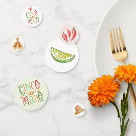 Fun Watercolor Cinco de Mayo Party Konfetti