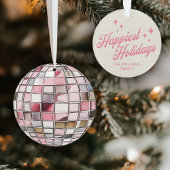 Fun Watercolor Disco Ball Ornament Familienname