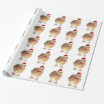 Fun Watercolor Duck in Christmas Red Hat & Krawatt Geschenkpapier<br><div class="desc">Fun Watercolor Ente in Christmas Red Hat & Krawatte Animal Nature Art</div>