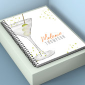 Fun Watercolor Einfach Cocktail Martini Olives Notizblock