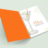 Fun Watercolor Einfach Cocktail Martini Olives Notizblock