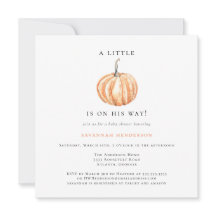 Fun Watercolor Pumpkin Orange Babydusche