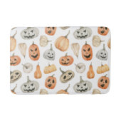 Fun Watercolor Pumpkin Pattern Badematte (Vorderseite)