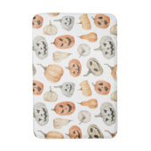 Fun Watercolor Pumpkin Pattern Badematte (Vorderseite Vertikal)