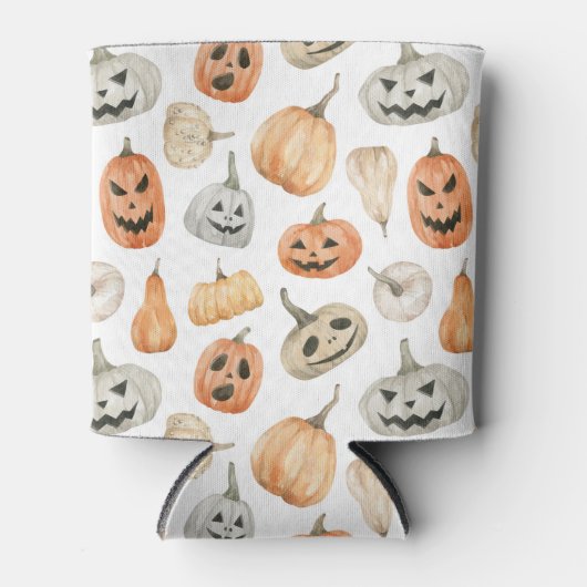 Fun Watercolor Pumpkin Pattern Dosenkühler (Vorderseite)