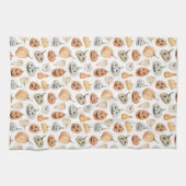 Fun Watercolor Pumpkin Pattern Geschirrtuch (Horizontal)