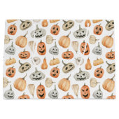 Fun Watercolor Pumpkin Pattern Große Geschenktüte (Vorderseite)
