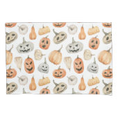 Fun Watercolor Pumpkin Pattern Kissenbezug (Vorderseite)