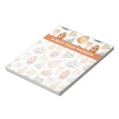 Fun Watercolor Pumpkin Pattern Notizblock (Rotiert)