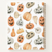 Fun Watercolor Pumpkin Pattern Notizblock (Rückseite)
