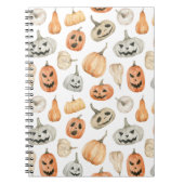 Fun Watercolor Pumpkin Pattern Notizblock (Vorderseite)