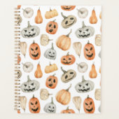 Fun Watercolor Pumpkin Pattern Planer (Vorderseite)