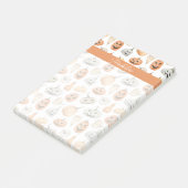 Fun Watercolor Pumpkin Pattern Post-it Klebezettel (angewinkelt)