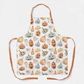 Fun Watercolor Pumpkin Pattern Schürze (Vorderseite)