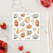 Fun Watercolor Pumpkin Pattern Serviette (Beispiel)