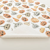 Fun Watercolor Pumpkin Pattern Sherpadecke (3/4)