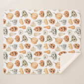 Fun Watercolor Pumpkin Pattern Sherpadecke (Vorderseite (Horizontal))
