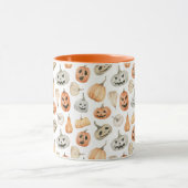 Fun Watercolor Pumpkin Pattern Tasse (Zentrum)