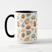 Fun Watercolor Pumpkin Pattern Tasse (Links)