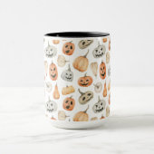Fun Watercolor Pumpkin Pattern Tasse (Zentrum)