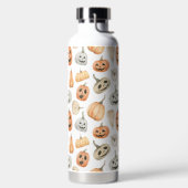 Fun Watercolor Pumpkin Pattern Trinkflasche (links)